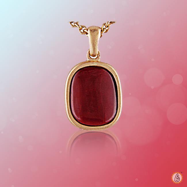 Brahmatells Premium Red Coral Wine-Red Pendant: Astrological Elegance Redefined - BrahmatellsStore
