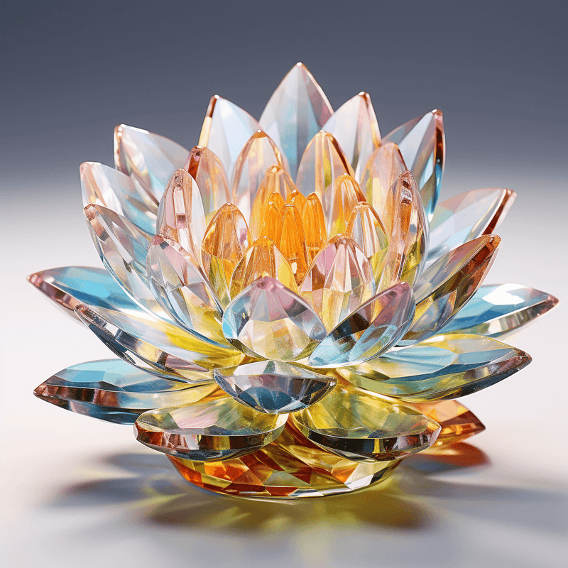Brahmatells Radiant Crystal Lotus: Spiritual Decor for Every Home - BrahmatellsStore