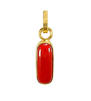 Brahmatells Red Coral Capsule-Cherry-Red Pendant: Mars-Infused Power for Life's Challenges - BrahmatellsStore