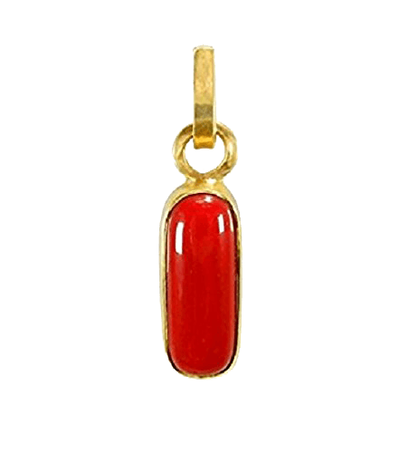 Brahmatells Red Coral Capsule-Cherry-Red Pendant: Mars-Infused Power for Life's Challenges - BrahmatellsStore