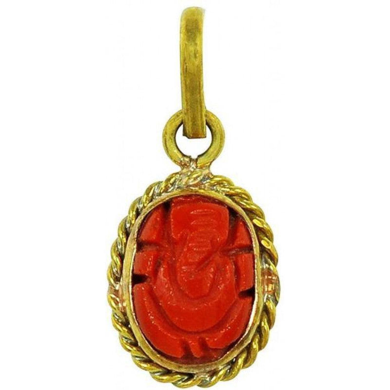 Brahmatells Red Coral Ganesha: Mars-Enhanced Gemstone for Prosperity - BrahmatellsStore