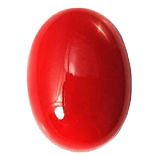 Brahmatells Red Coral Oval-Blood-Red: Mars-Aligned Gemstone for Strength and Success - BrahmatellsStore