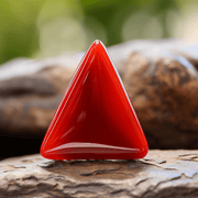 Brahmatells Red Coral Triangle-Apple-Red: Mars-Inspired Gemstone - BrahmatellsStore