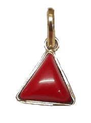 Brahmatells Red Coral Triangle-Crimson-Red Pendant: A Mars-Inspired Astrological Accessory - BrahmatellsStore