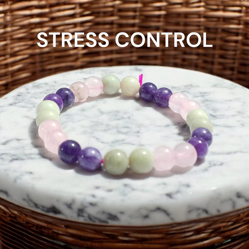 Brahmatells Stress Control Bracelet - Calming Gemstone Jewelry for Mindfulness - BrahmatellsStore