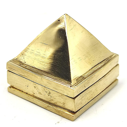 Brass Metal Vastu Pyramid for Home & Office Feng Shui Products North-West (Golden) - BrahmatellsStore