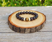 Business Success Bracelet: Tigers Eye & Garnet | Brahmatells Exclusive - BrahmatellsStore