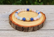 Calming Dream Bracelet: Kyanite & Morganite | Brahmatells - BrahmatellsStore
