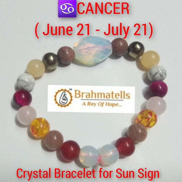 Cancer Zodiac Crystal Bracelet - Embrace Emotional Depth | Brahmatells - BrahmatellsStore