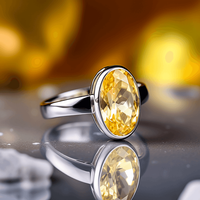 Candle-Light Yellow Sapphire Ring - Jupiter's Radiance | Brahmatells - BrahmatellsStore