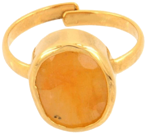 Candle-Light Yellow Sapphire Ring - Jupiter's Radiance | Brahmatells - BrahmatellsStore