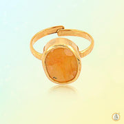 Candle-Light Yellow Sapphire Ring - Jupiter's Radiance | Brahmatells - BrahmatellsStore