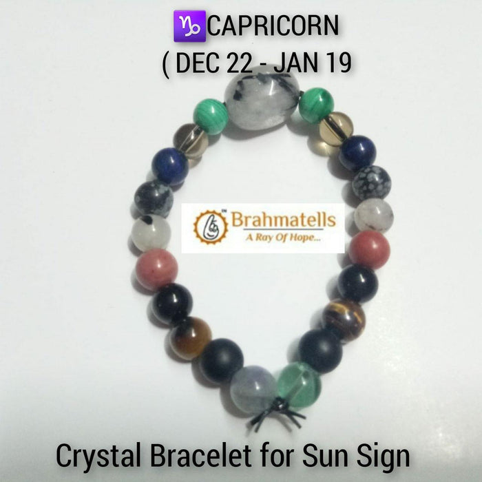 Capricorn Zodiac Crystal Bracelet - Discipline & Ambition | Brahmatells - BrahmatellsStore