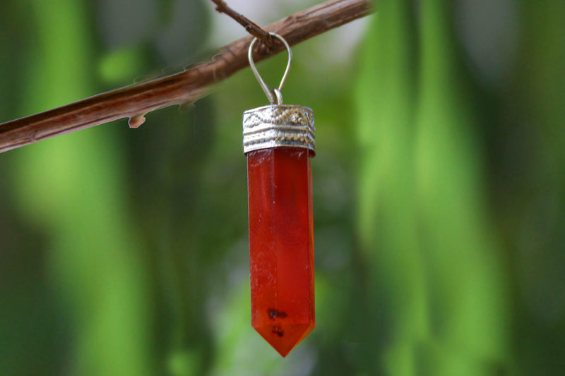Carnelian Pencil Pendant - BrahmatellsStore