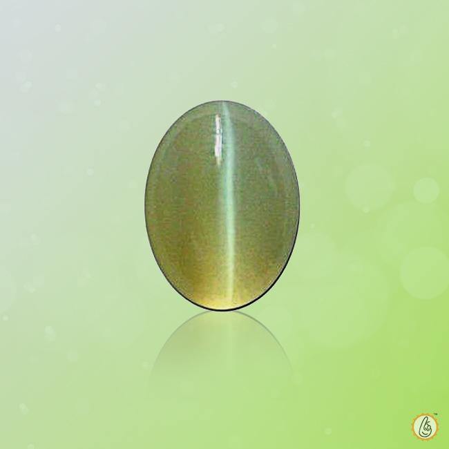 Cats Eye (Lehsunia) Pistachio-Green Gemstone - Brahmatells - BrahmatellsStore