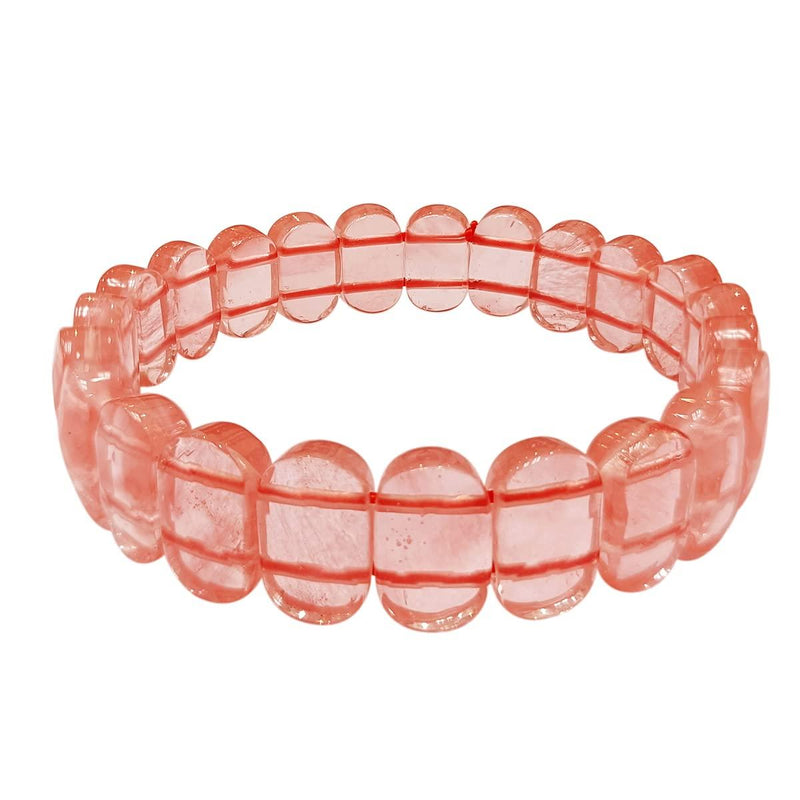 Cherry Quartz Oval Faceted Bracelet - Harmonize Your Emotions | Brahmatells - BrahmatellsStore