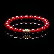 Cherry Red Coral Round Bracelet - Mars Harmony Accessory | Brahmatells - BrahmatellsStore
