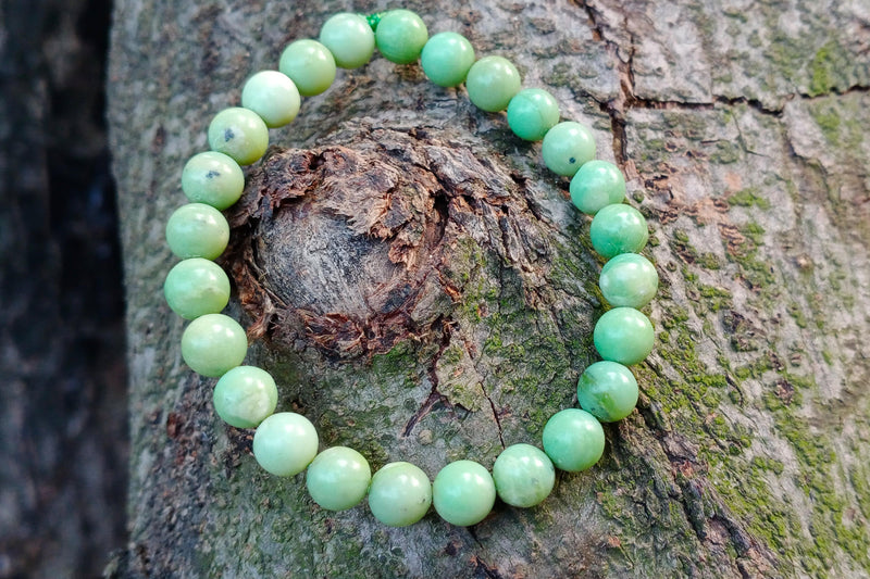 Chrysoprase 8mm Healing Bracelet for Heart & Creativity | Brahmatells - BrahmatellsStore
