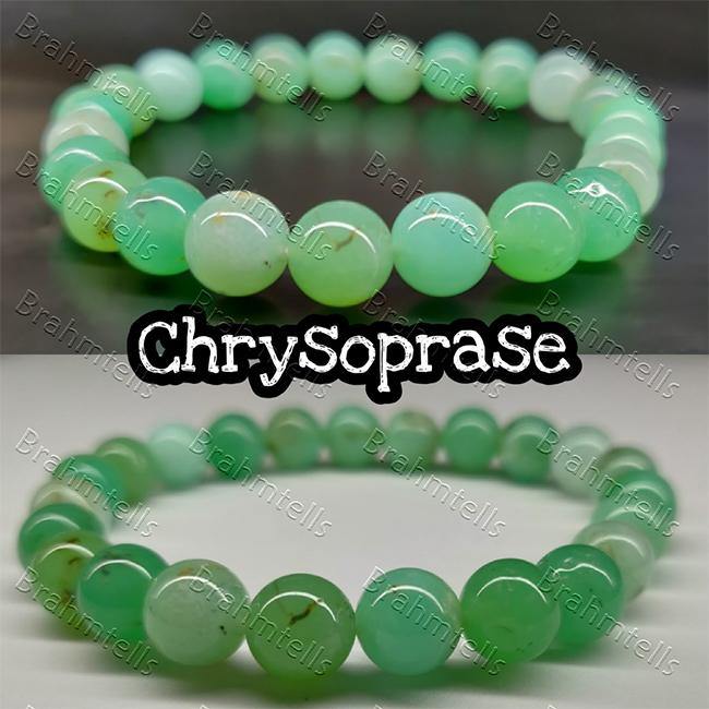 Chrysoprase 8mm Healing Bracelet for Heart & Creativity | Brahmatells - BrahmatellsStore