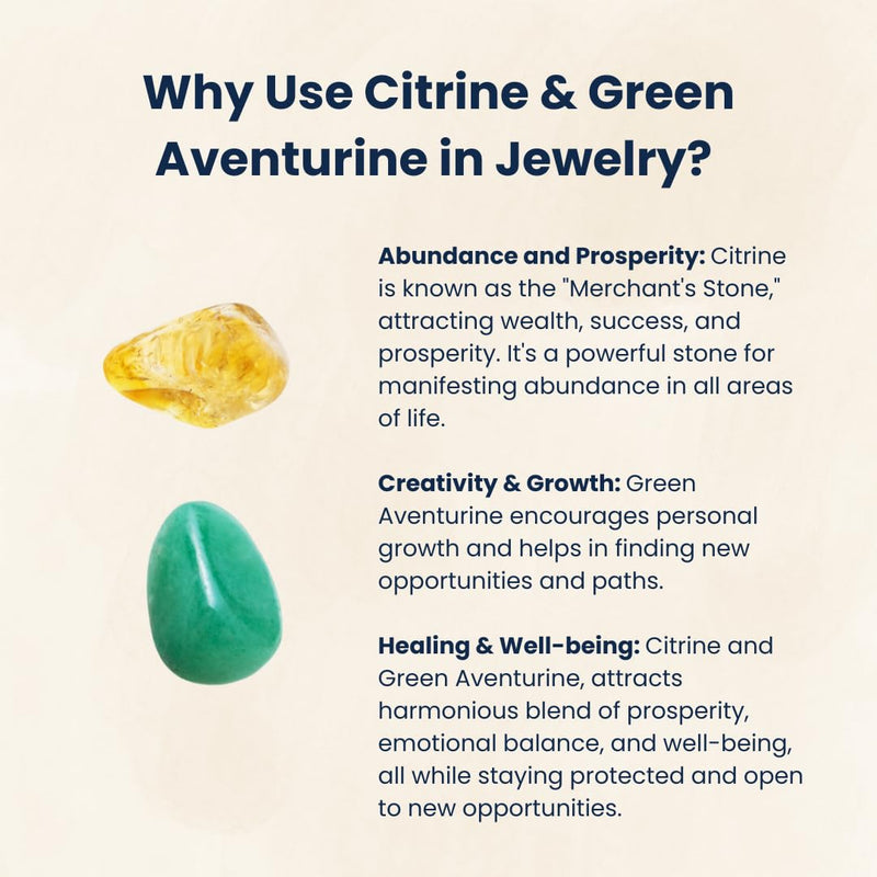 Citrine & Green Aventurine Wealth Bracelet | Business Success & Opportunity - BrahmatellsStore