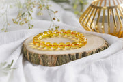Citrine Diamond Cut Bracelet - 8mm Beads for Men & Women - BrahmatellsStore