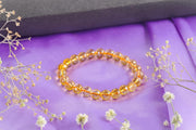 Citrine Diamond Cut Bracelet - 8mm Beads for Men & Women - BrahmatellsStore
