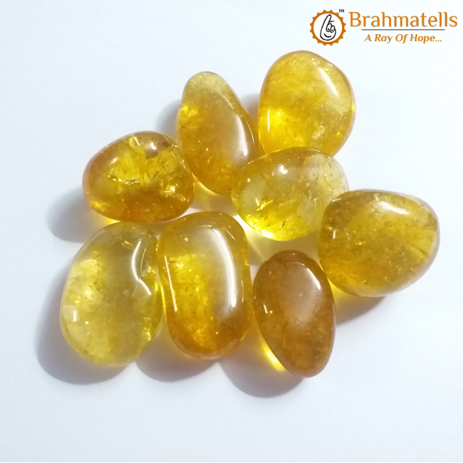 Citrine Tumble Stones: Unlock Positivity & Prosperity | Brahmatells - BrahmatellsStore