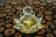 Clear Green Crystal Lotus Flower - Vastu & Reiki Energized | Brahmatells - BrahmatellsStore