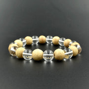 Clear Quartz & Wood Healing Bracelet | Brahmatells - BrahmatellsStore