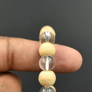 Clear Quartz & Wood Healing Bracelet | Brahmatells - BrahmatellsStore