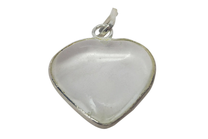 Clear Quartz Crystal Heart Pendant - BrahmatellsStore