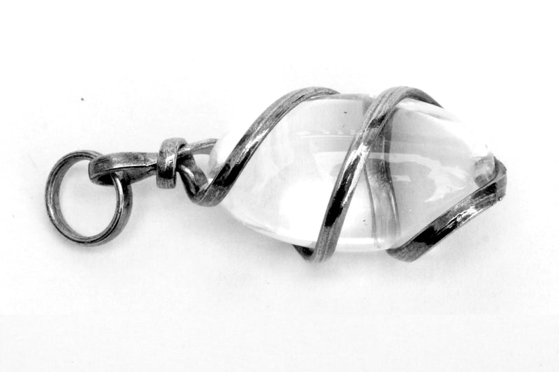 Clear Quartz Crystal Shivlingam Pendent - BrahmatellsStore