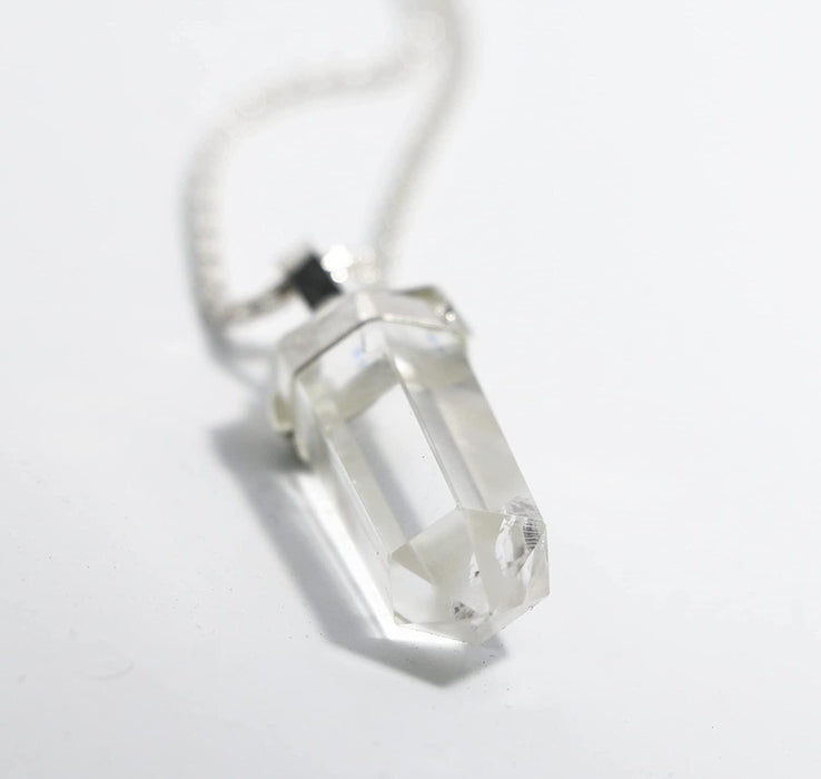 Clear Quartz Double Point Pencil Pendant - BrahmatellsStore