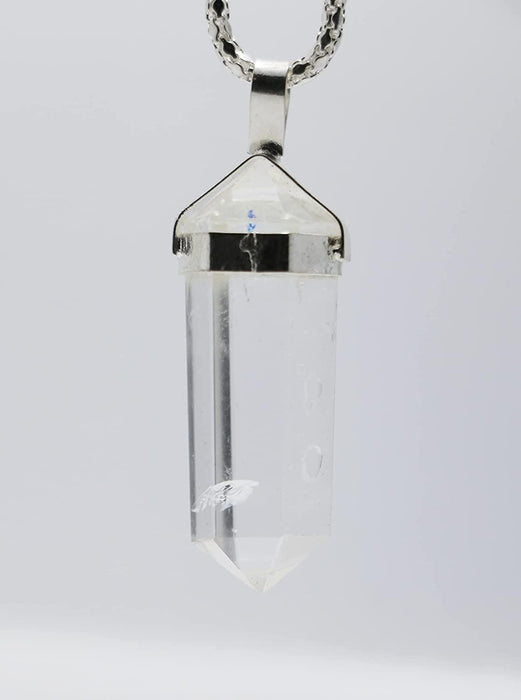 Clear Quartz Double Point Pencil Pendant - BrahmatellsStore