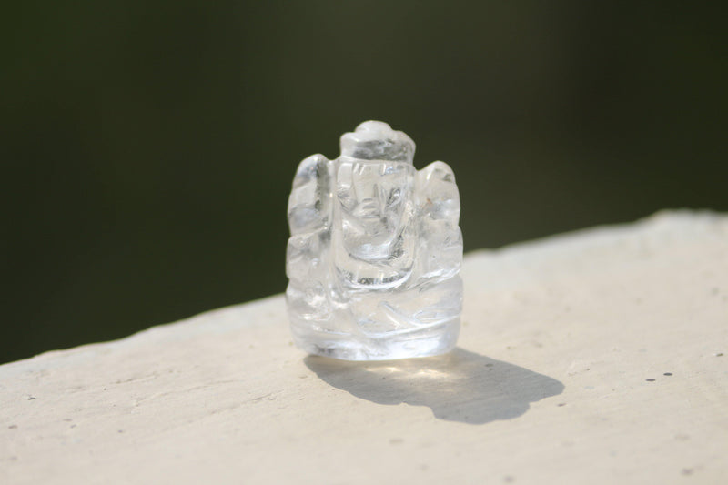 Clear Quartz Ganesha Idol for Prosperity & Protection | Brahmatells - BrahmatellsStore