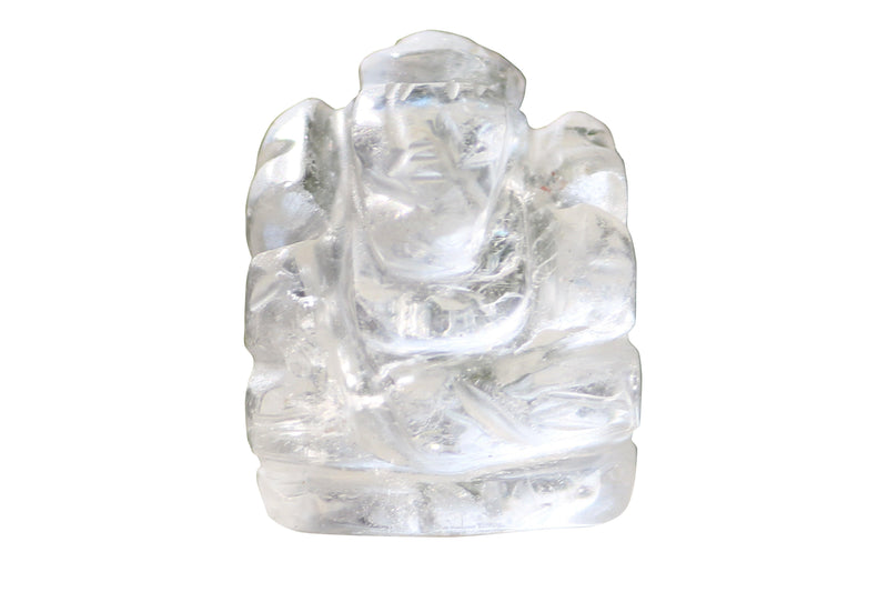 Clear Quartz Ganesha Idol for Prosperity & Protection | Brahmatells - BrahmatellsStore