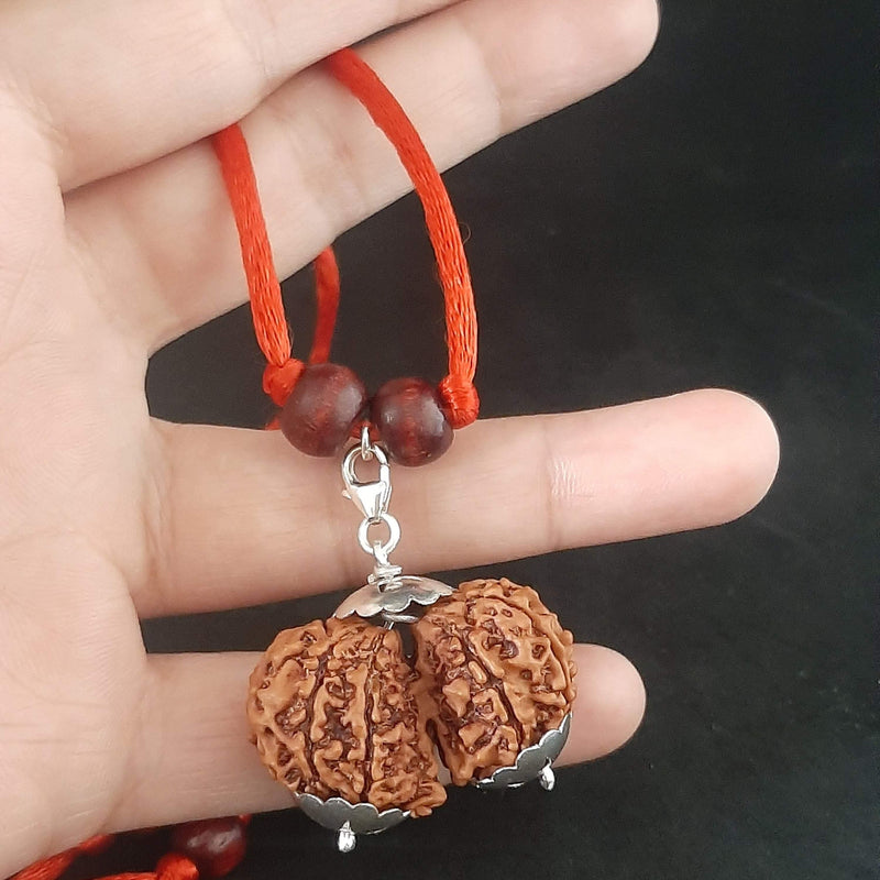 Collector Size Gauri Shankar Rudraksha Pendant - Divine Harmony | Brahmatells - BrahmatellsStore