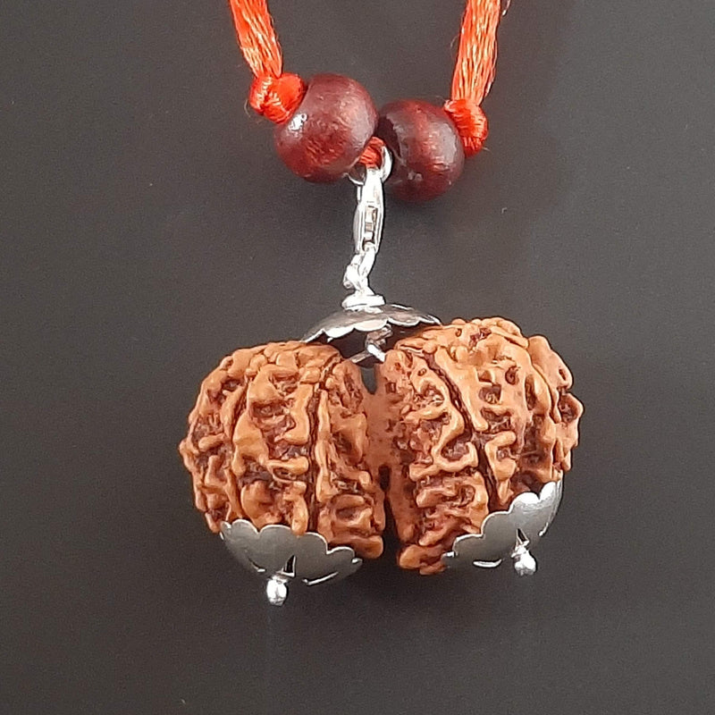 Collector Size Gauri Shankar Rudraksha Pendant - Divine Harmony | Brahmatells - BrahmatellsStore