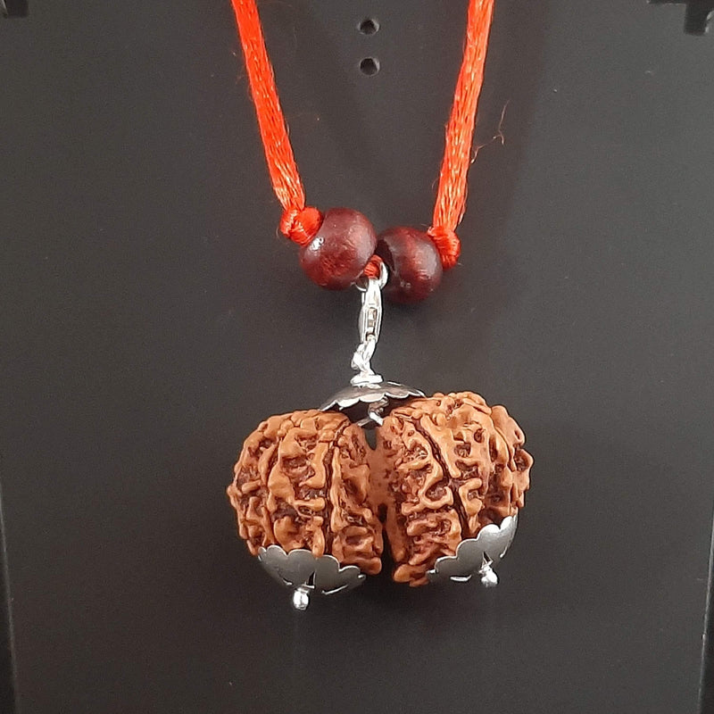 Collector Size Gauri Shankar Rudraksha Pendant - Divine Harmony | Brahmatells - BrahmatellsStore
