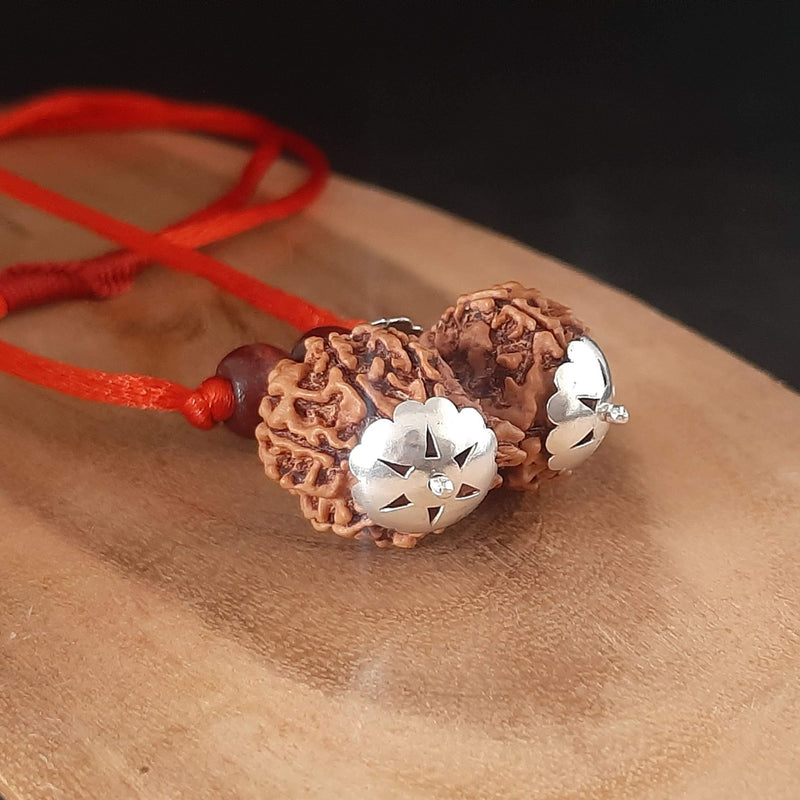 Collector Size Gauri Shankar Rudraksha Pendant - Divine Harmony | Brahmatells - BrahmatellsStore