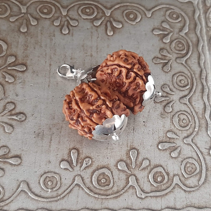 Collector Size Gauri Shankar Rudraksha Pendant - Divine Harmony | Brahmatells - BrahmatellsStore