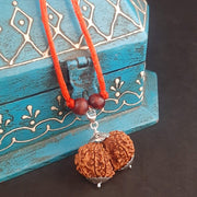 Collector Size Gauri Shankar Rudraksha Pendant - Divine Harmony | Brahmatells - BrahmatellsStore