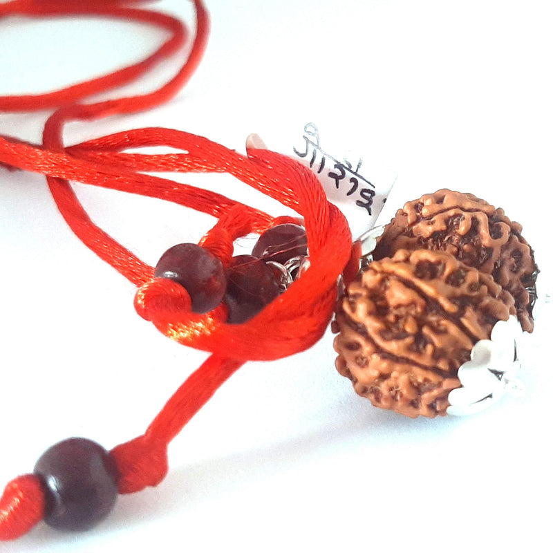 Collector Size Gauri Shankar Rudraksha Pendant - Divine Harmony | Brahmatells - BrahmatellsStore