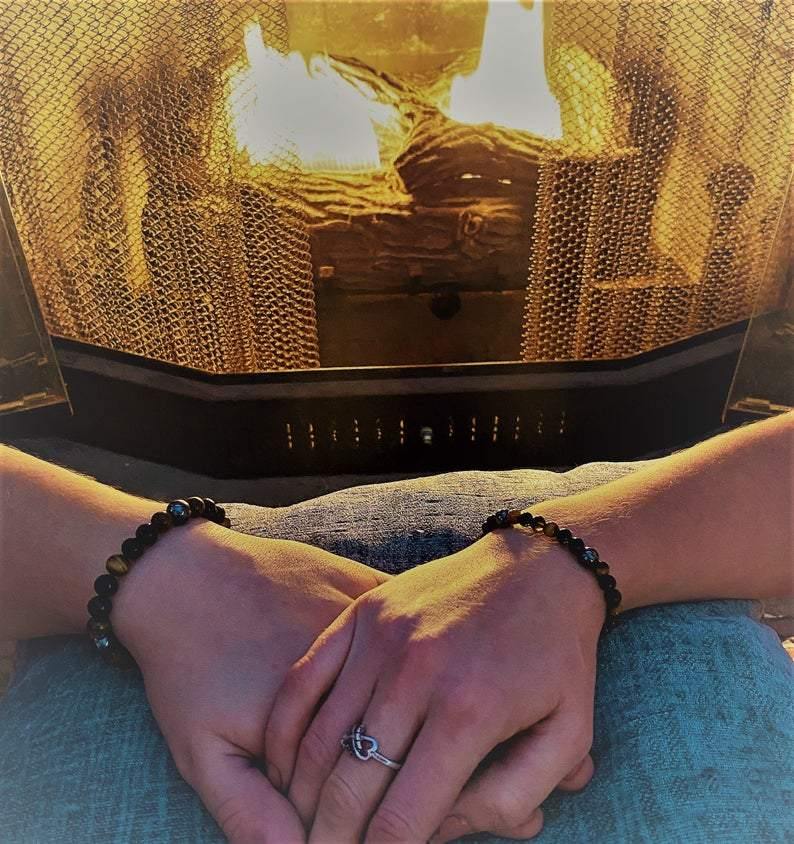 Couples Tiger's Eye & Obsidian Bracelet for Harmony | Brahmatells - BrahmatellsStore