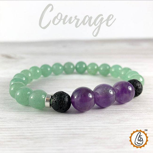 Courage Bracelet with Amethyst & Green Aventurine | Brahmatells - BrahmatellsStore