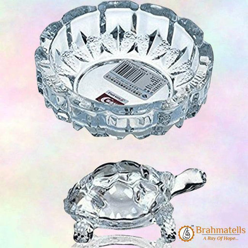 Crystal Fengshui Lucky Tortoise With Tray - BrahmatellsStore