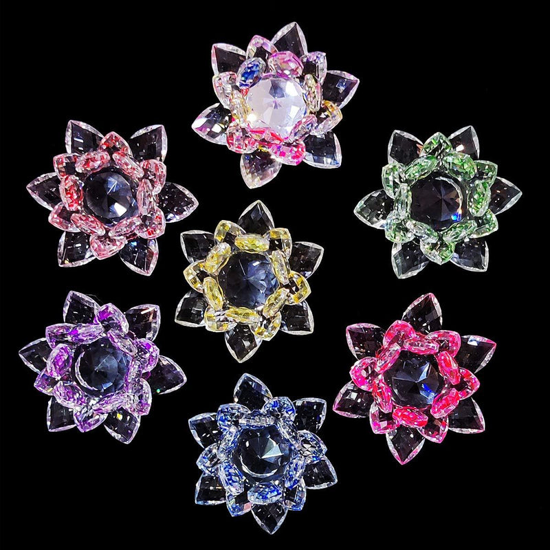 Crystal Lotus Flower - Vastu & Reiki Energized for Prosperity | Brahmatells - BrahmatellsStore