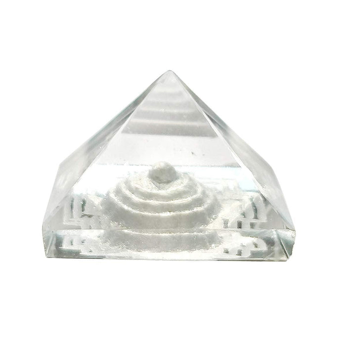 Crystal Sphatik Shree Yantra Pyramid - BrahmatellsStore