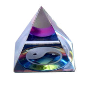 Crystal Yin-Yang Pyramid for Peace, Prosperity and Good Fortune - BrahmatellsStore