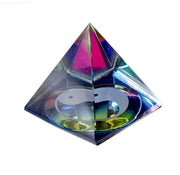 Crystal Yin-Yang Pyramid for Peace, Prosperity and Good Fortune - BrahmatellsStore